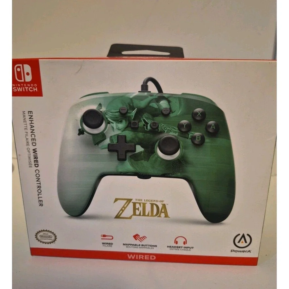 PowerA 1516984-01 Nintendo Switch Wired Controller Heroic Link Edition NEW Green